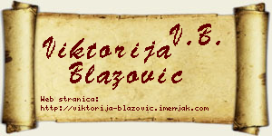 Viktorija Blažović vizit kartica